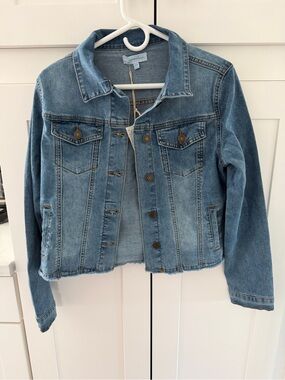 Grace & Lace Light Wash Blue Denim Jacket